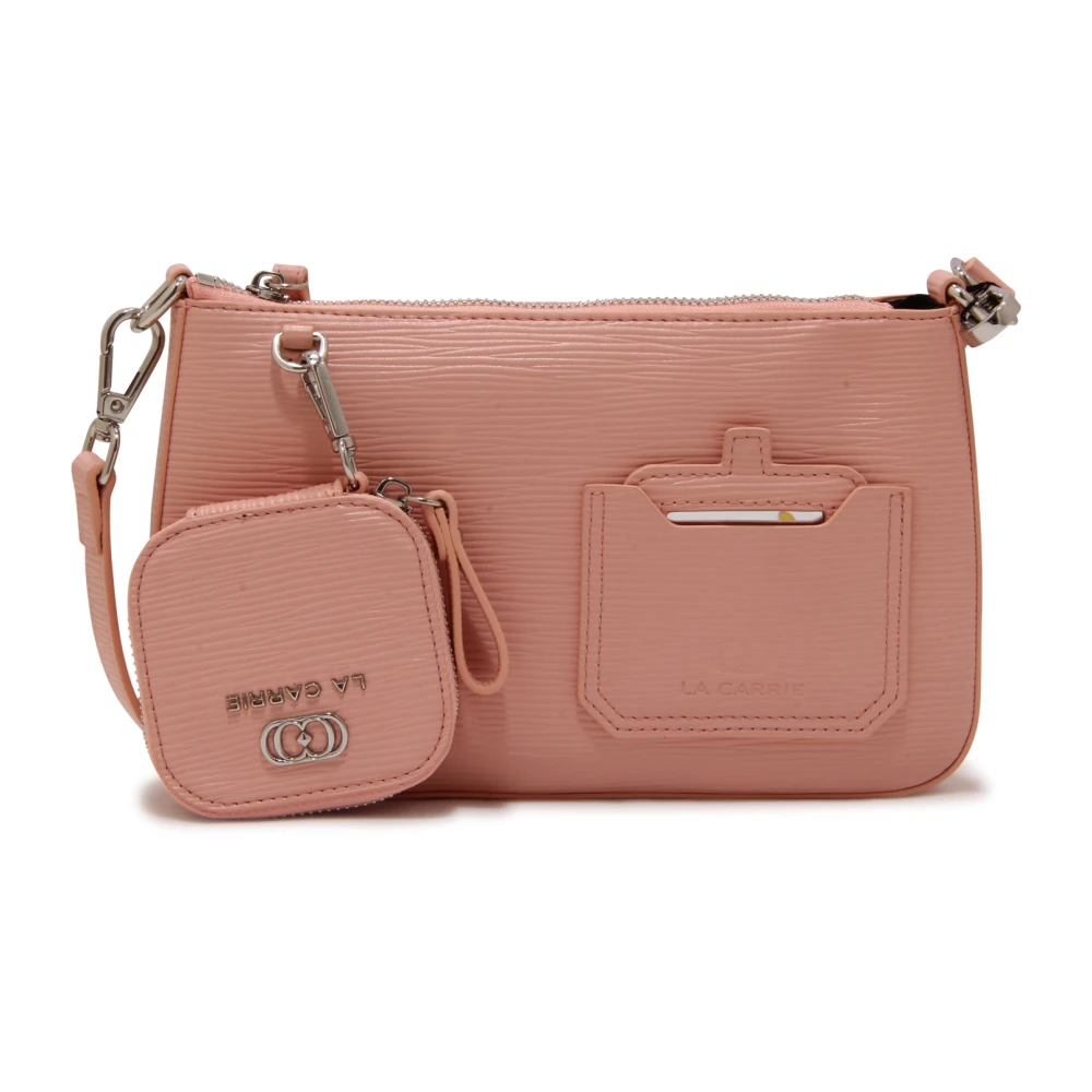 La Carrie Pink Pocket Small Shoulder Bag - Female - Shoulder Bags - One Size - Bags