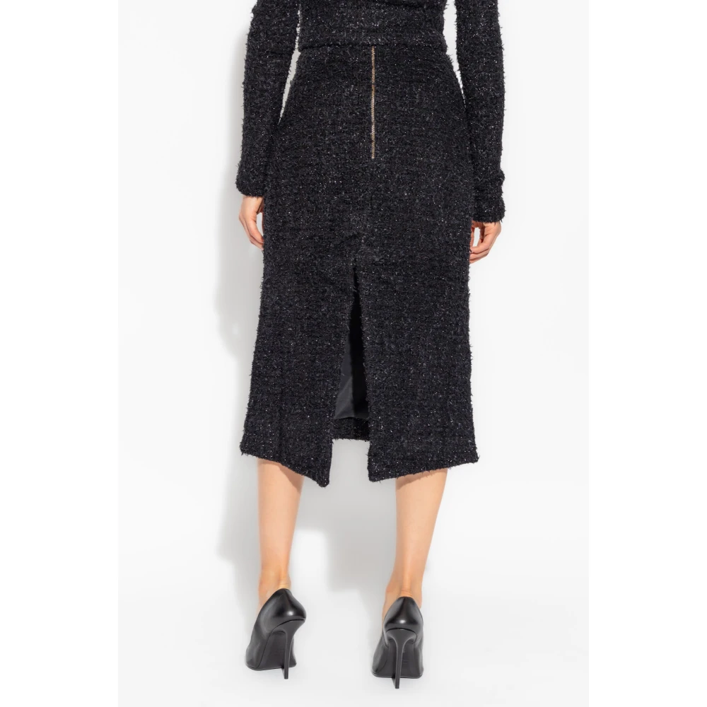 Balenciaga Tweed Rok Black Dames