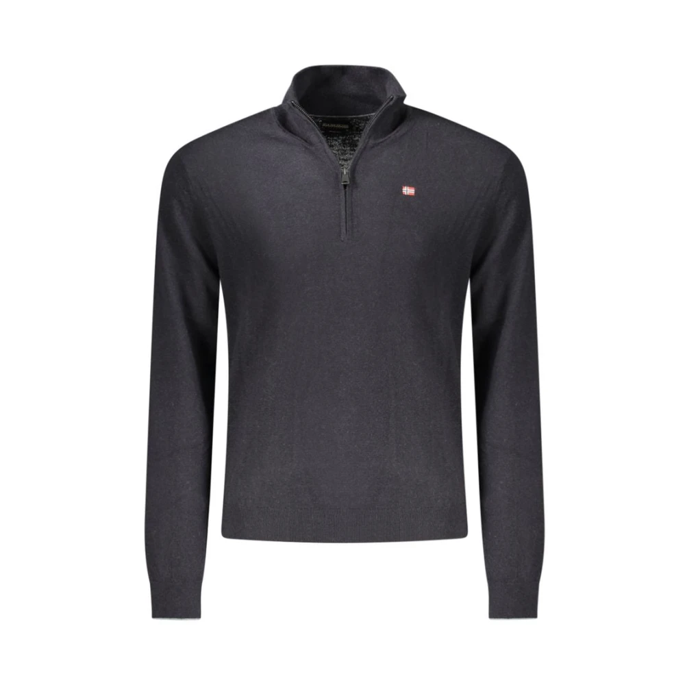 Napapijri Men's Black Turtlenecks, 2XL, Wool Jumper