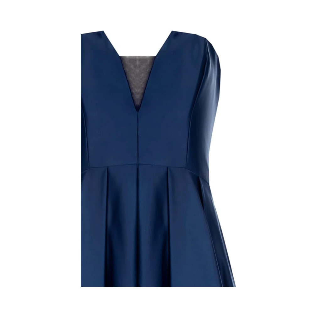 RINASCIMENTO Satin bustier jurk met splinters Blue Dames
