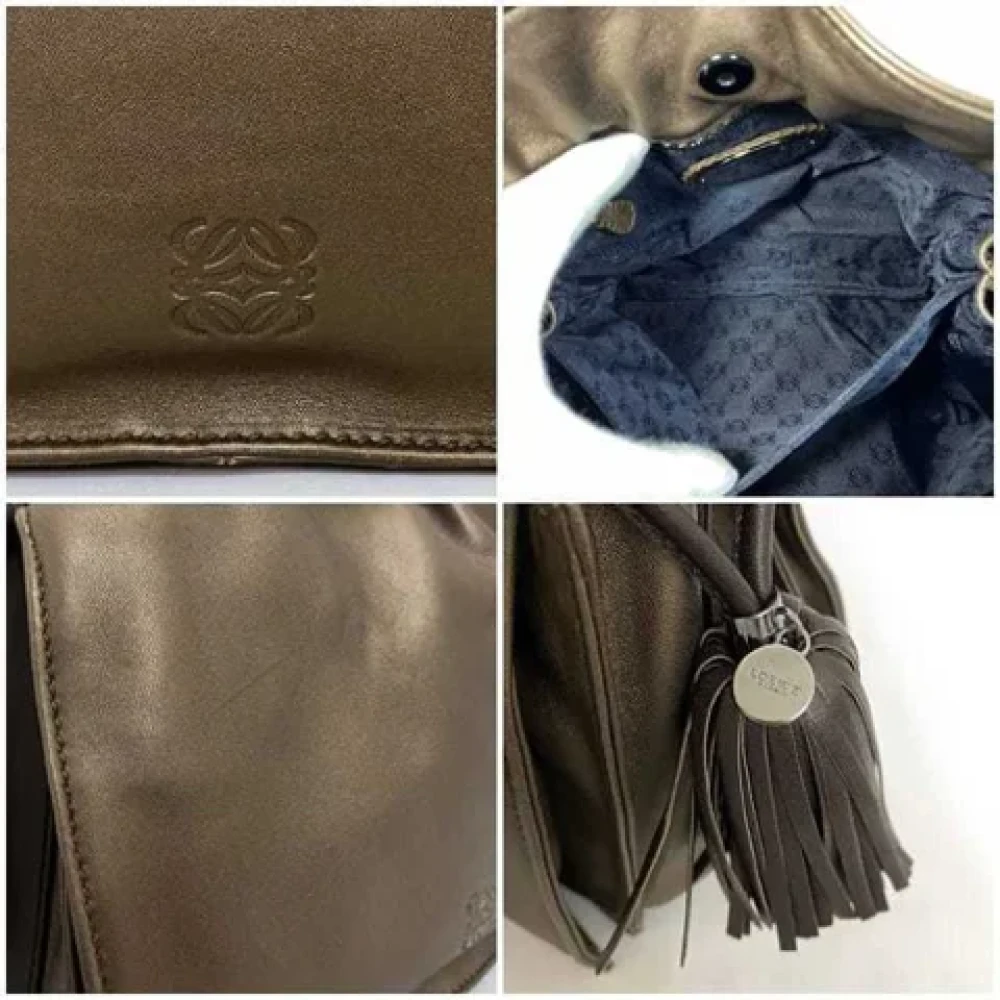 Loewe Pre-owned Fabric shoulder-bags Brown Dames