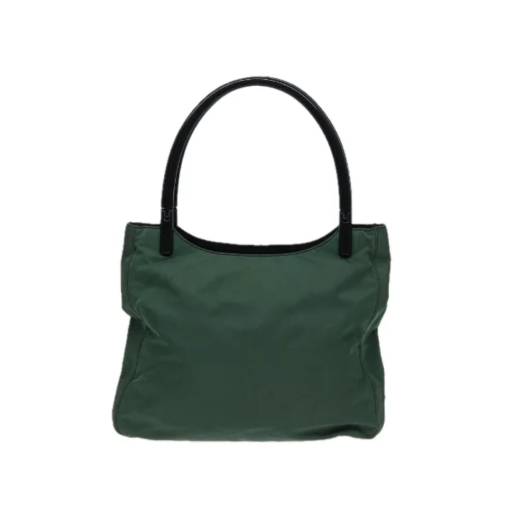 Prada Vintage Pre-owned Nylon handbags Green Dames