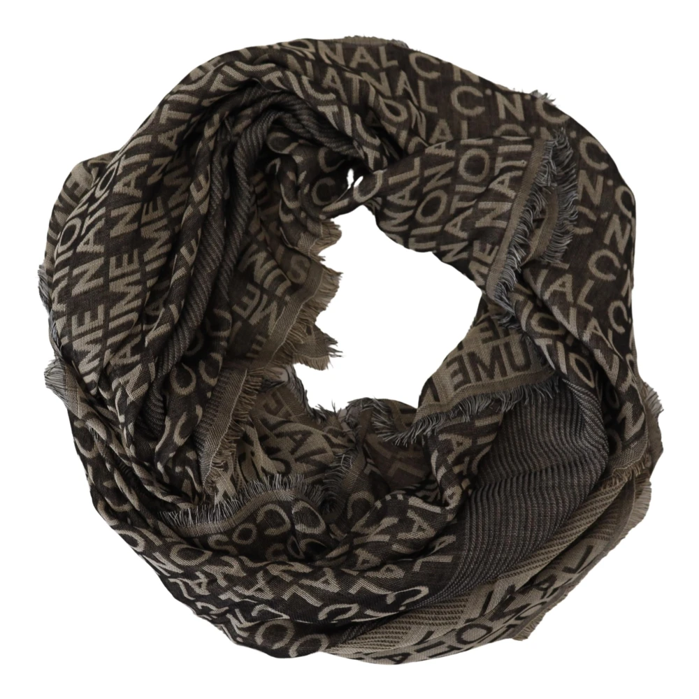 Costume National Women's Grey Fringed Scarf