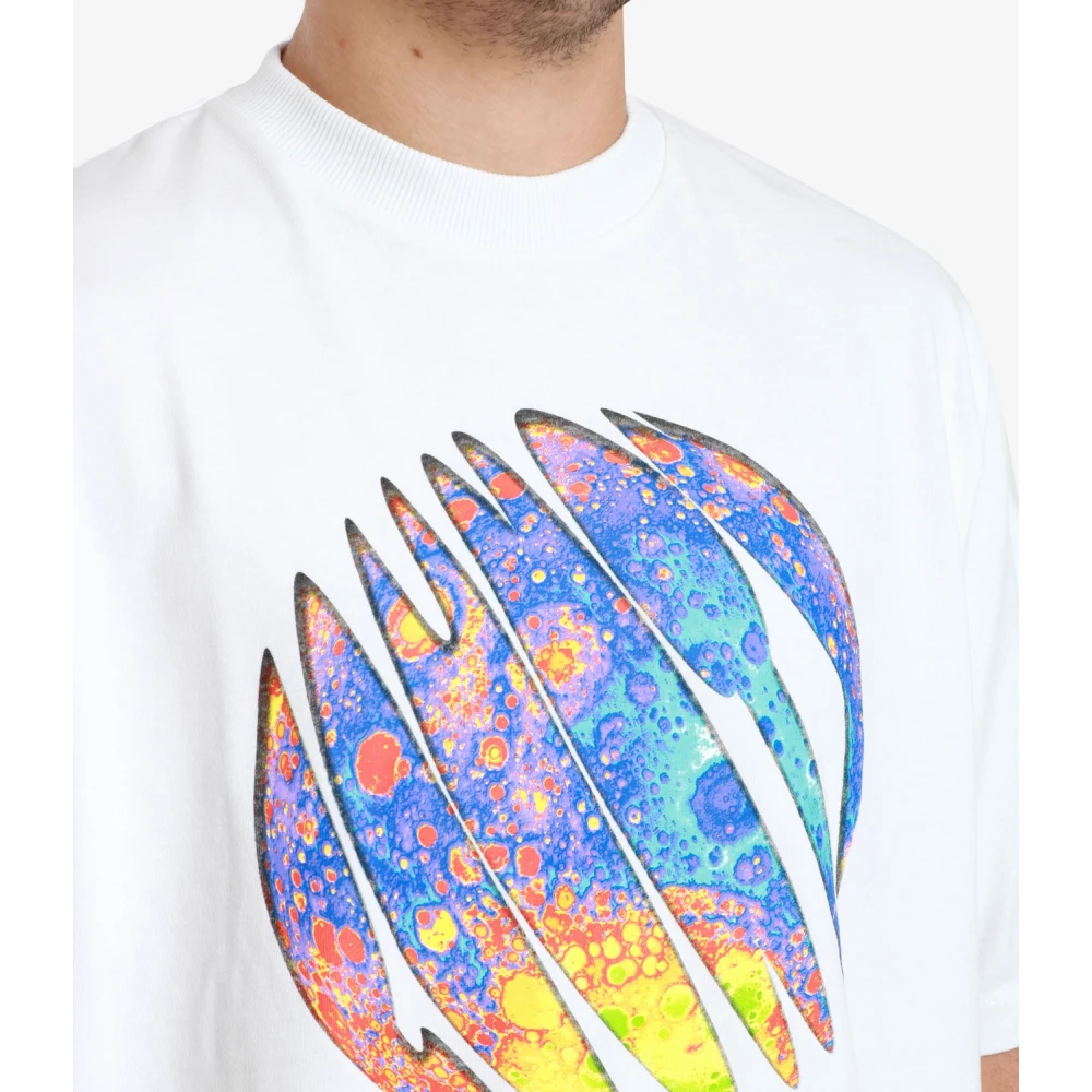 Marcelo Burlon Witte T-shirts en Polos met Grafische Print White Heren