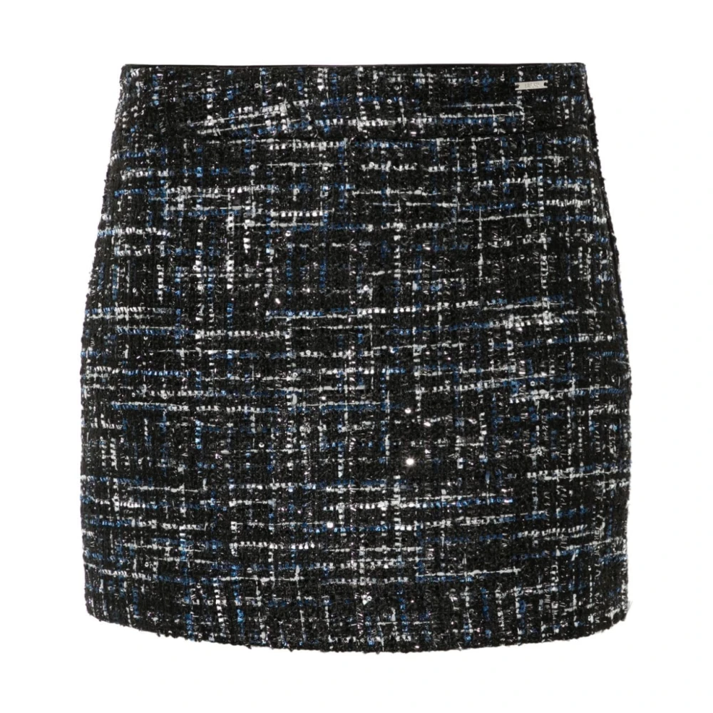 Liu Jo Bouclé Metallic Thread Skirt Black Dames