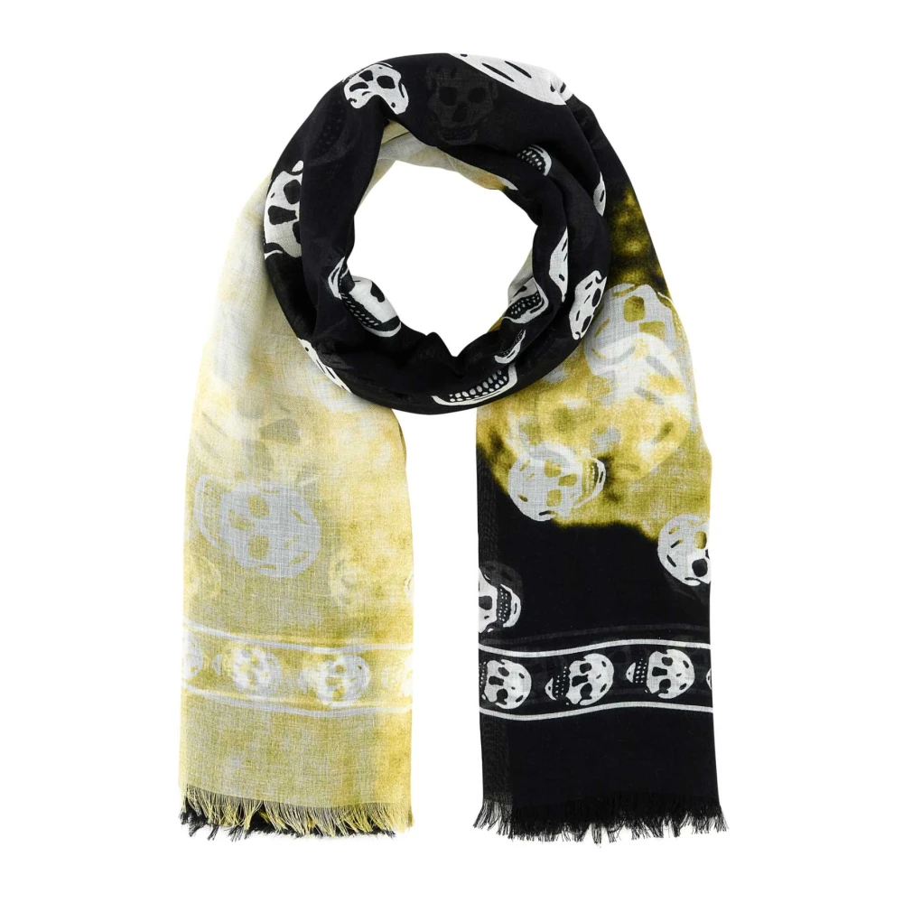Alexander mcqueen Stijlvolle Bedrukte Satijnen Foulard Multicolor Heren
