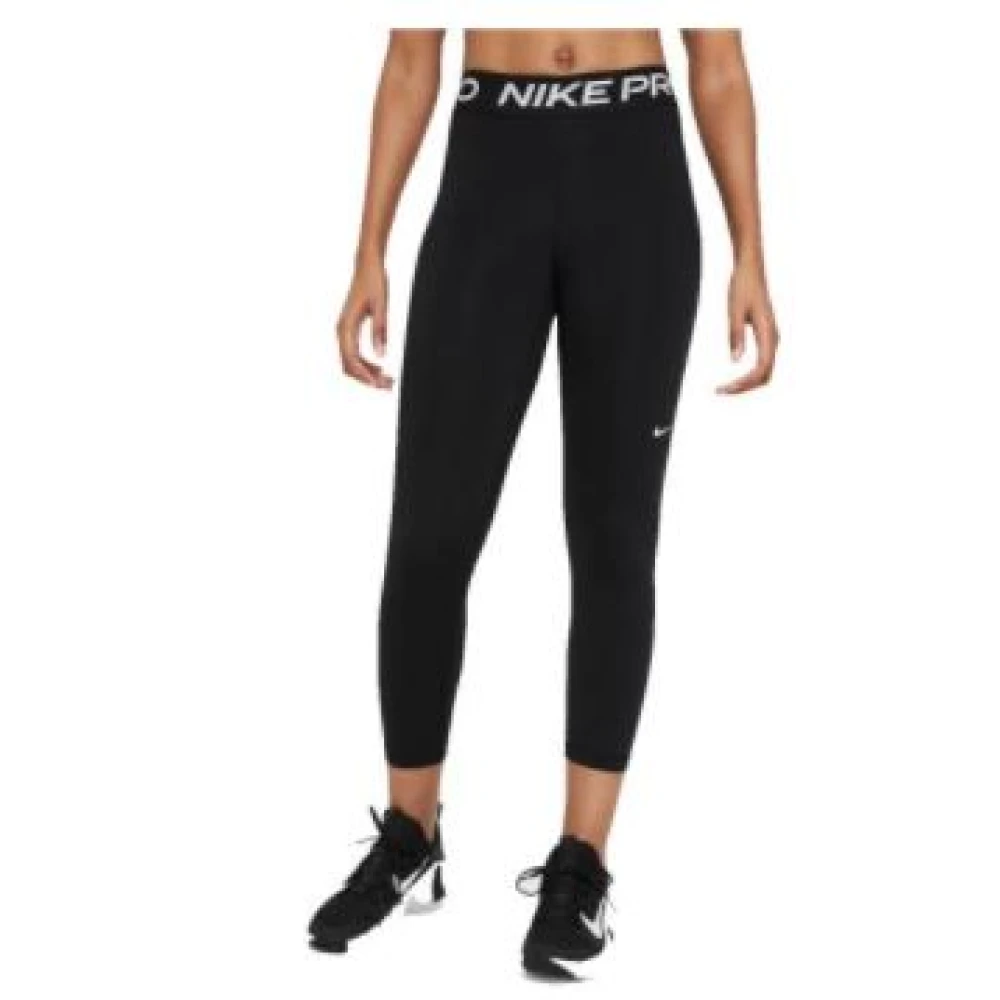 Nike Pro 365 Mid Rise Crop Leggings Black Dames