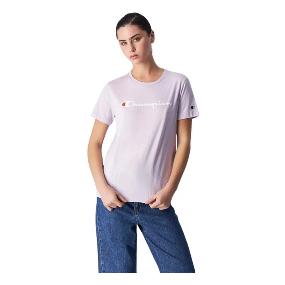 Champion Crewneck T-shirt Purple Dames
