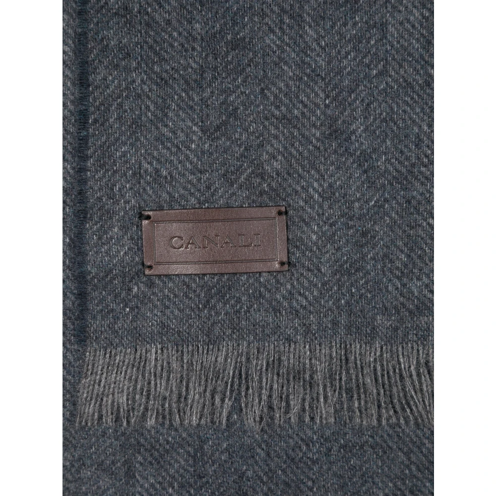 Canali Luxe Cashmere Sjaal Gemaakt in Italië Blue Heren
