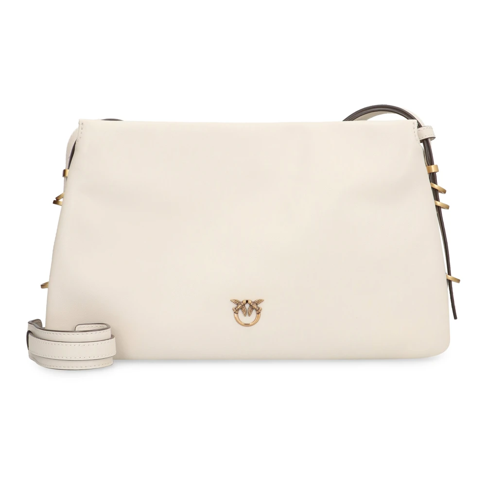 Pinko Women's White Cross Body Bags, One Size, One, Two, Three Leather Crossbody Bag