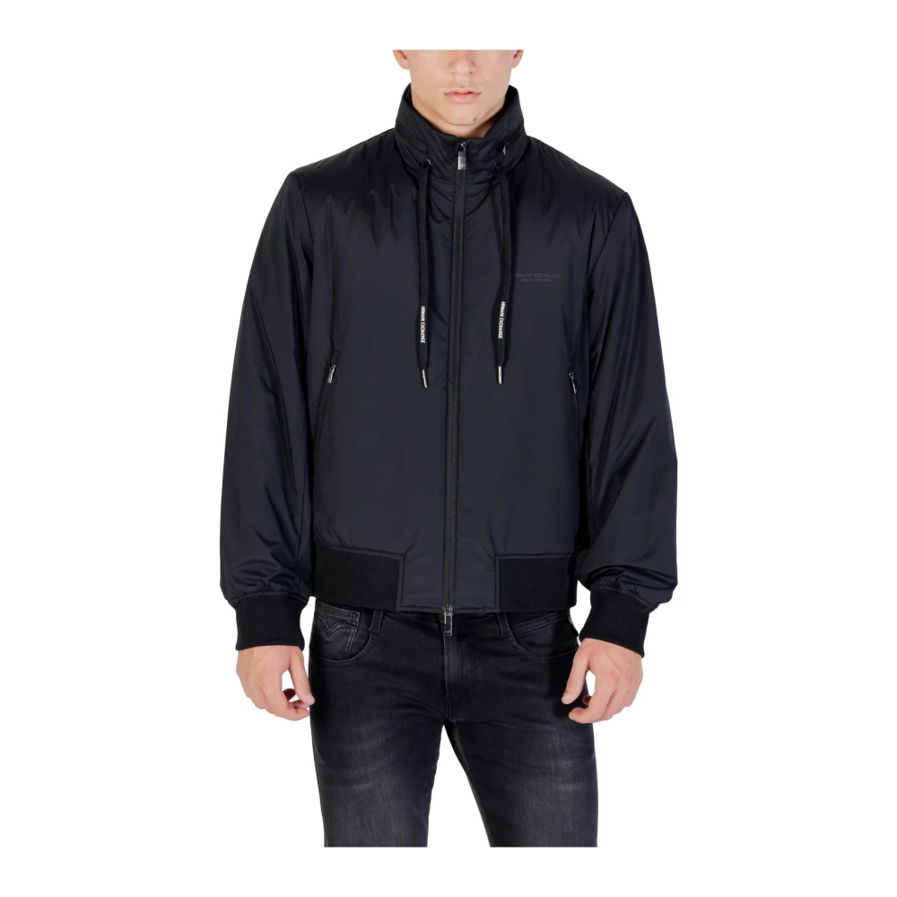 Armani Exchange Herren Schwarz Jacken, K, Mgröße: