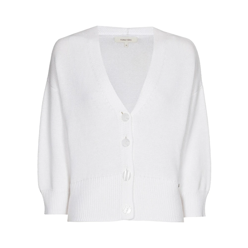 Marie Méro Witte Katoenen Geknoopte Vest White Dames