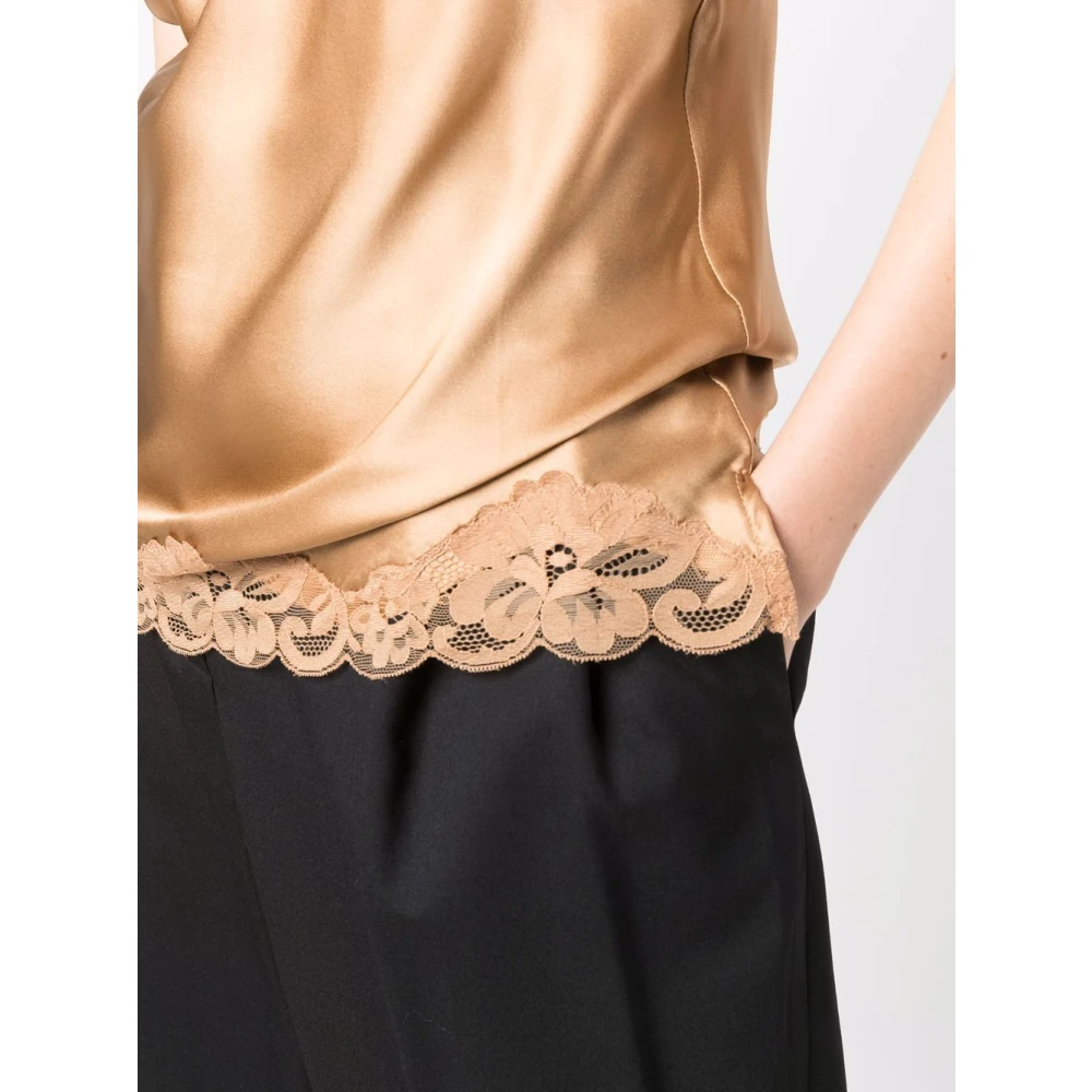 Gold Hawk Bruine Bloemen Camie Top Brown Dames