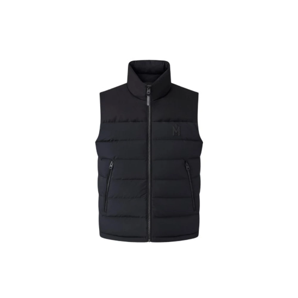 Mackage Bobbie Agile-360 stretch lichtgewicht donsvest met opstaande kraag Black Heren