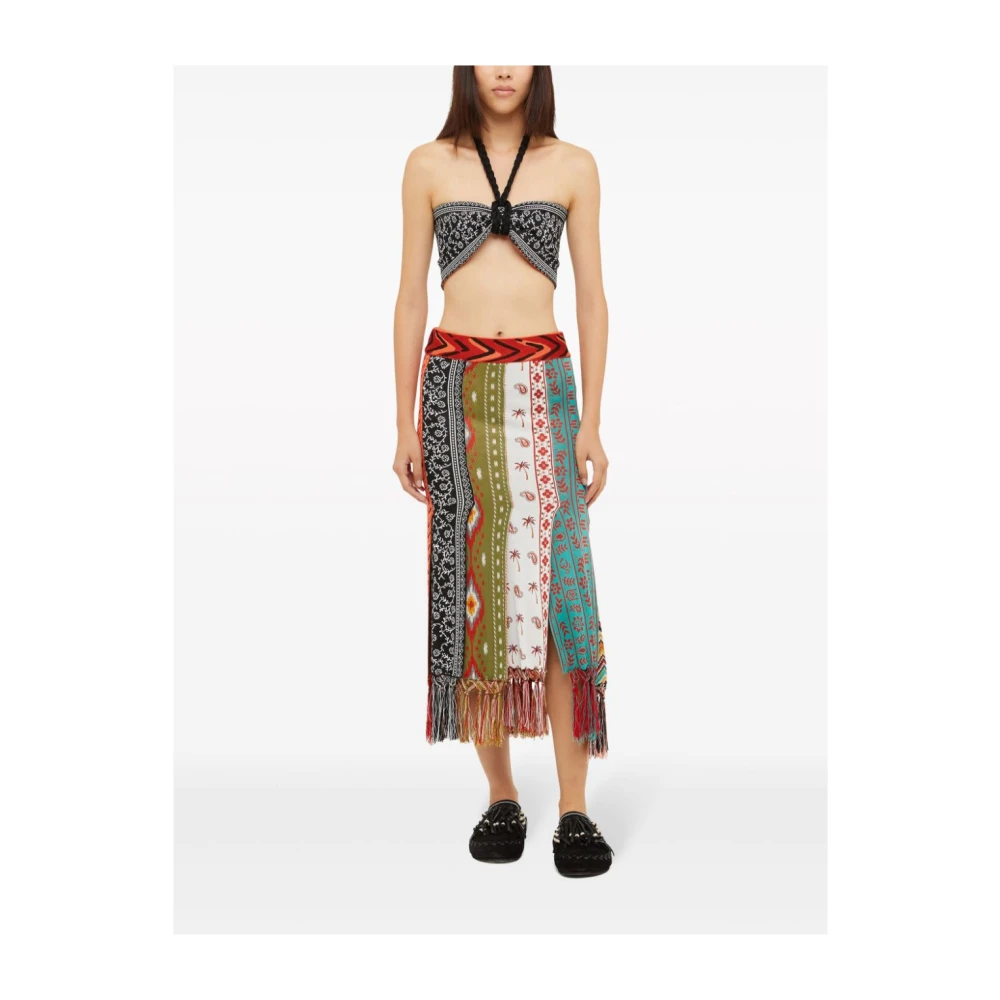 Alanui Geborduurd gebreid bandeau topje Multicolor Dames