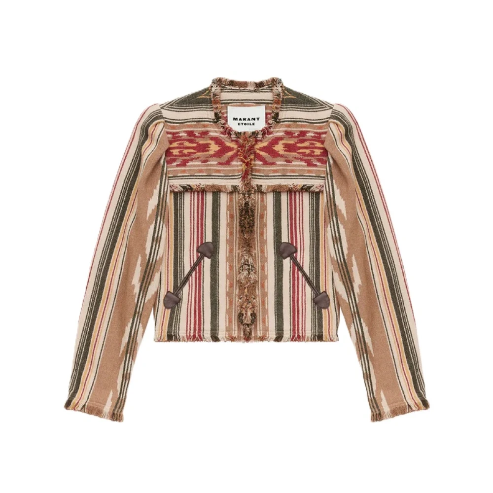 Isabel Marant Étoile Gestreepte jas met geometrische accenten Multicolor Dames