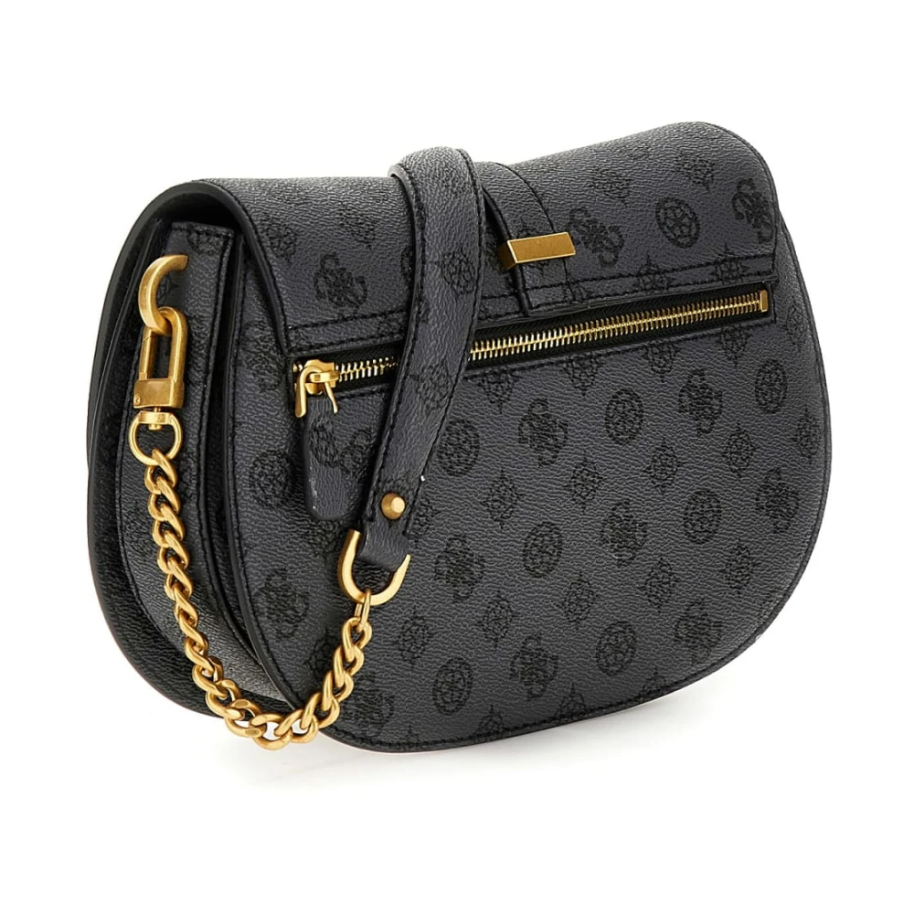 Guess Houtskool Drievaks Schoudertas Black Dames