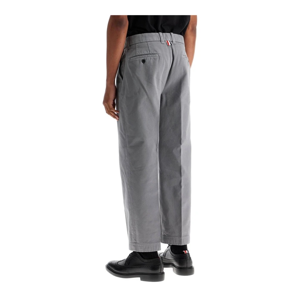 Thom Browne Utility Chino Broek Gray Heren