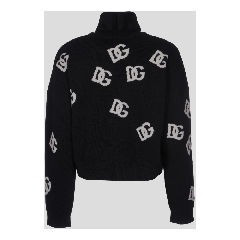 Dolce & Gabbana Turtleneck gebreide kleding van zuivere wol Black Dames