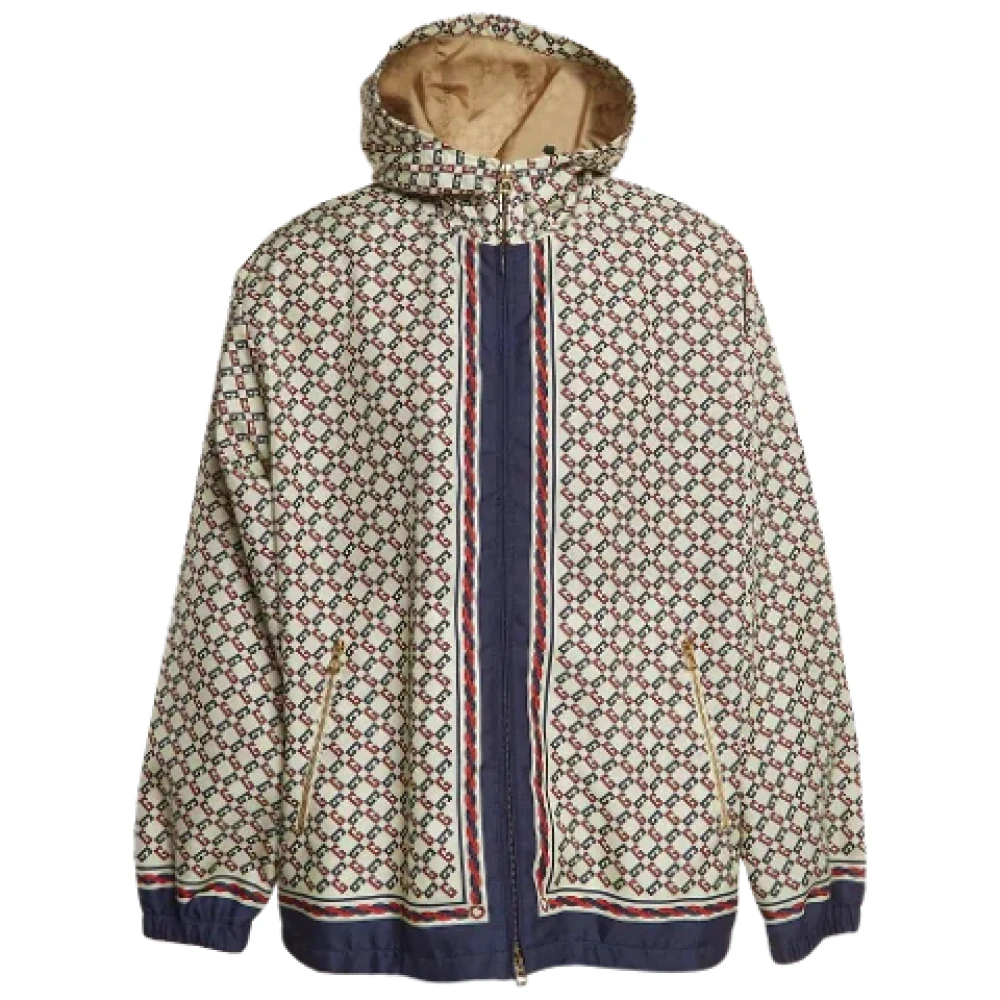 Gucci Vintage Pre-owned Nylon outerwear Beige Dames