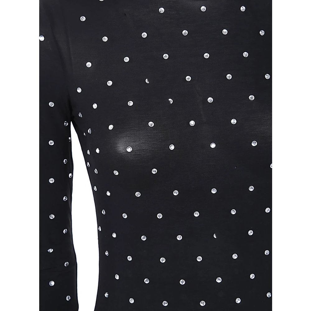 Paco Rabanne Zwarte Second Skin Jersey Kimono Black Dames