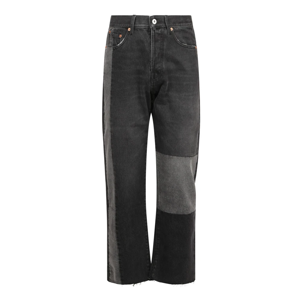 Valentino Grijze Katoenen Jeans met Rits Sluiting Black Heren