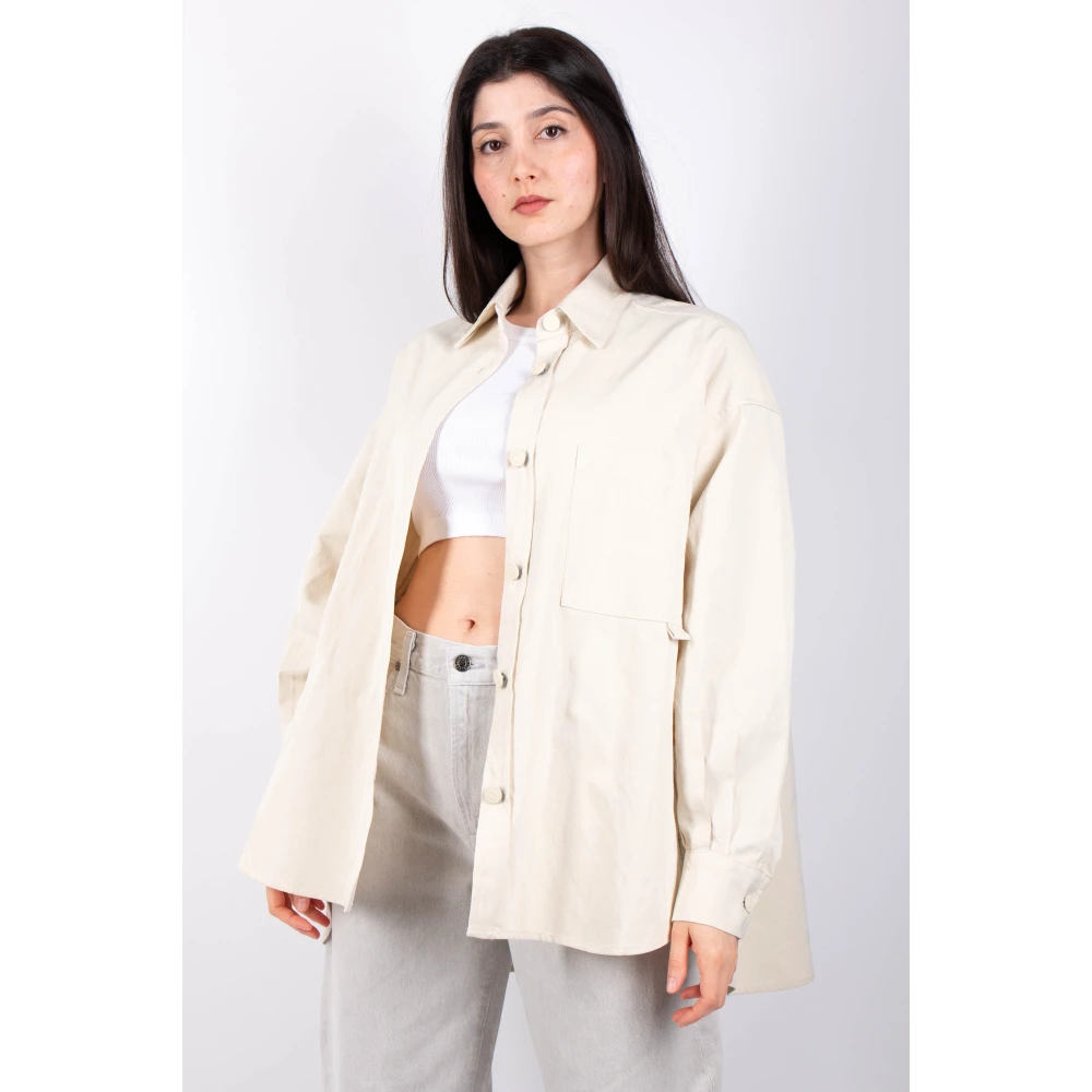 Roberto Collina Beige Overshirt Stijlvol Model Beige Dames