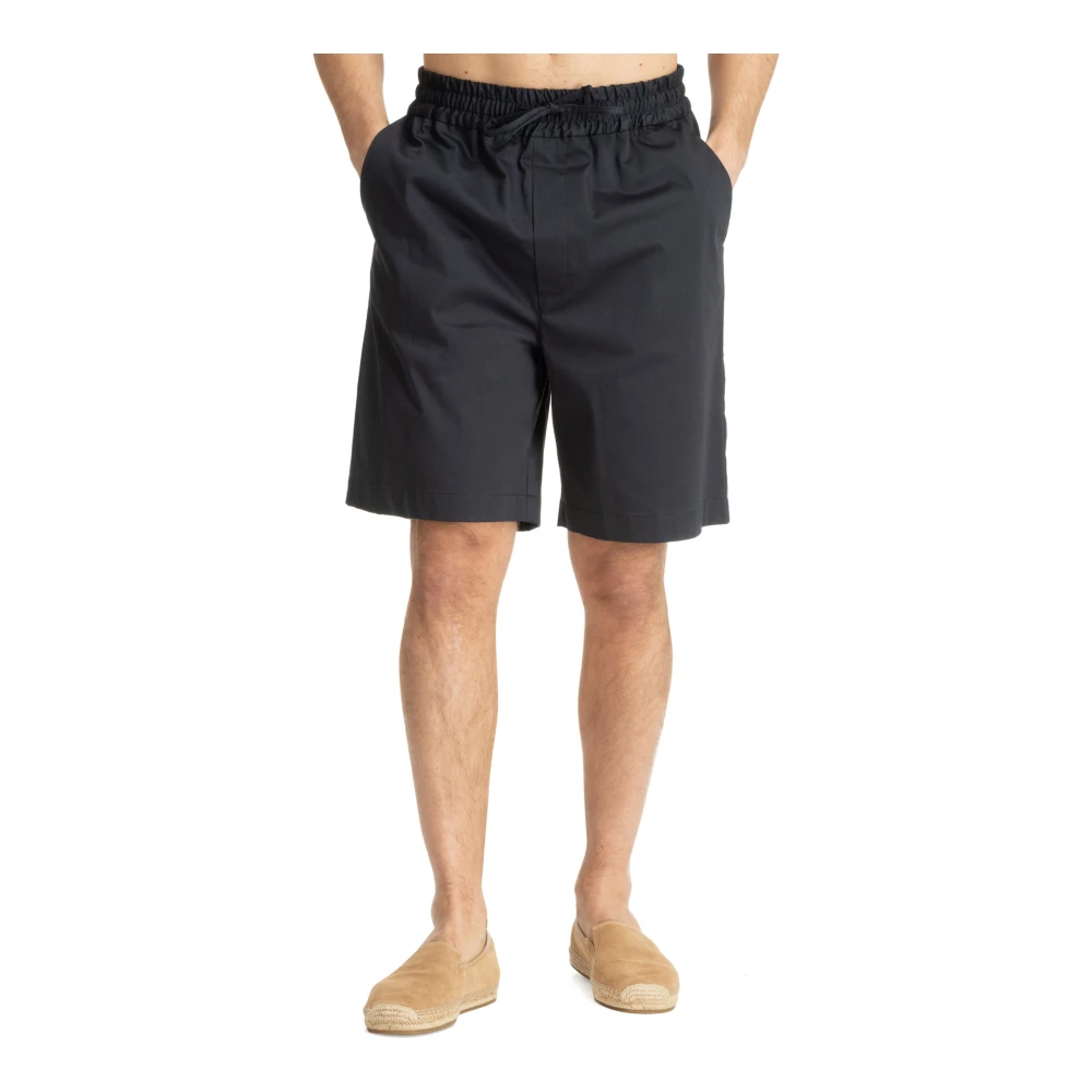 Lardini Casual Shorts met trekkoord en zakken Blue Heren