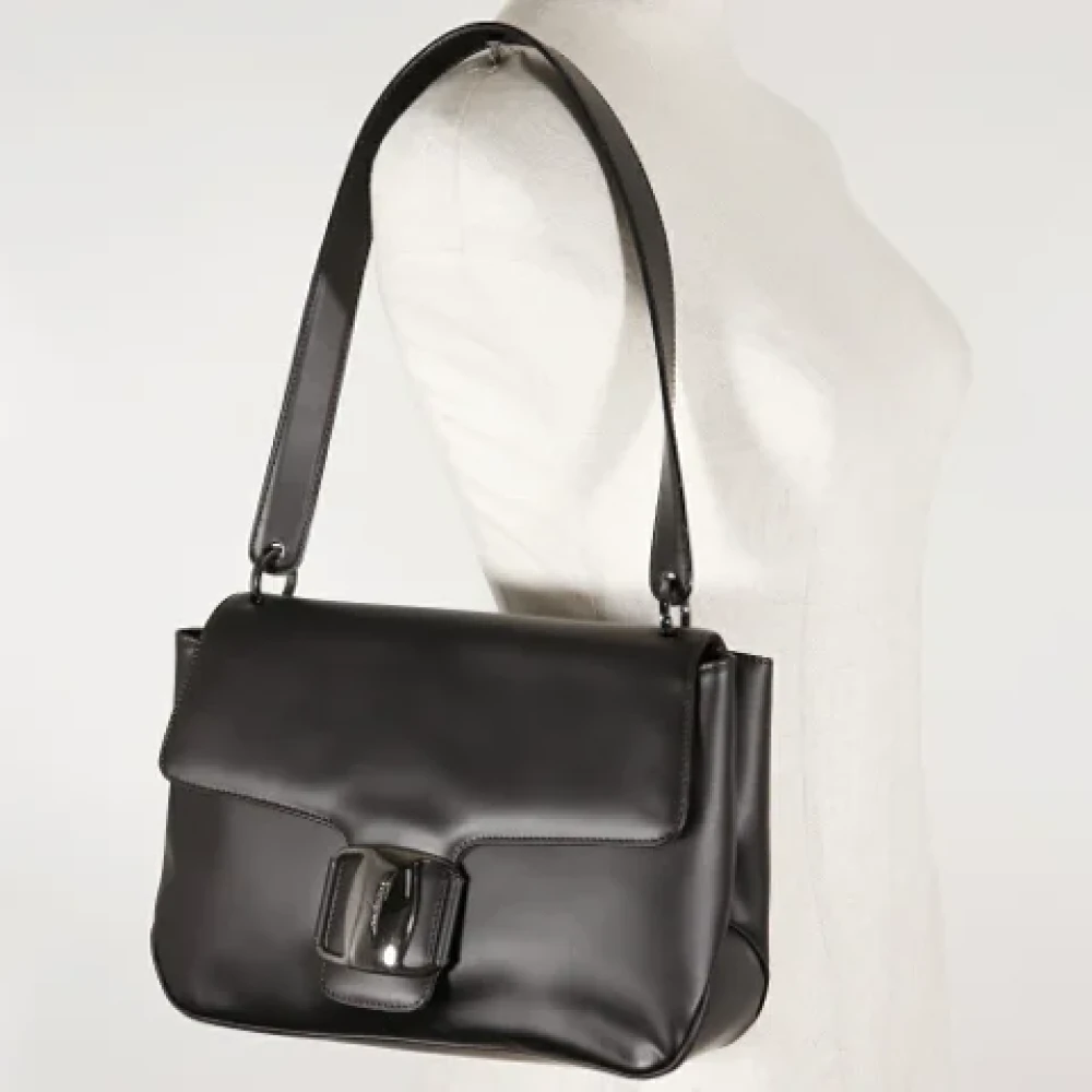 Salvatore Ferragamo Pre-owned Fabric shoulder-bags Black Dames