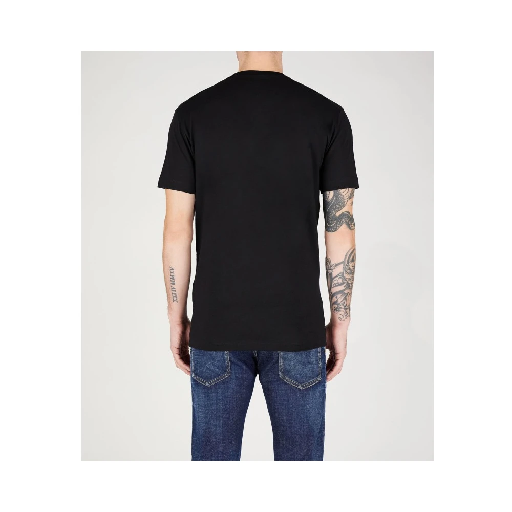 Dsquared2 Rhinestone Logo Katoenen T-Shirt Black Heren