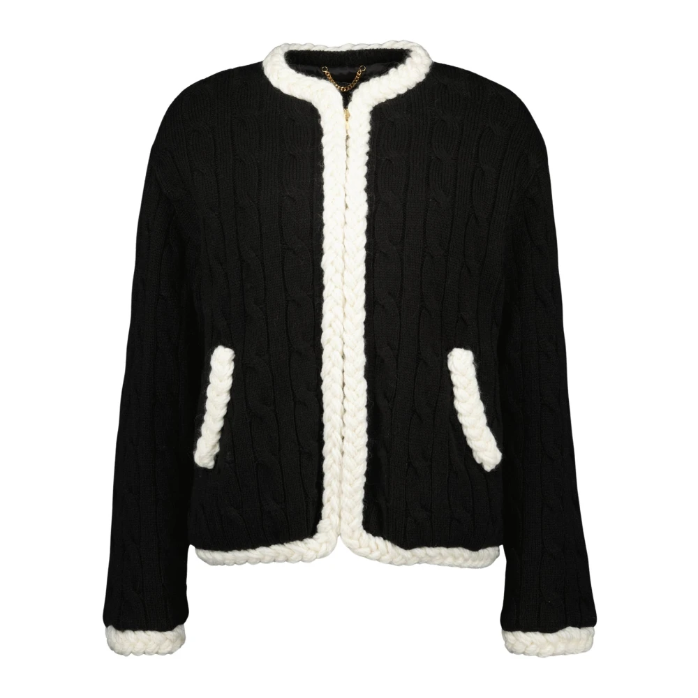 Moschino Women's Black Cardigans, Xs, Wool Vest, Fall-Winter 2025 Collection