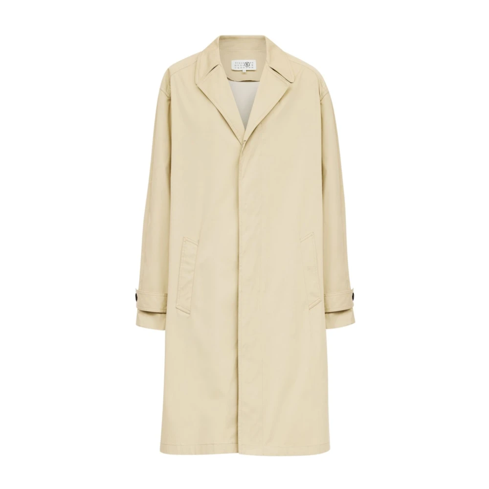 MM6 Maison Margiela Klassieke enkelrijdige jas Beige Dames
