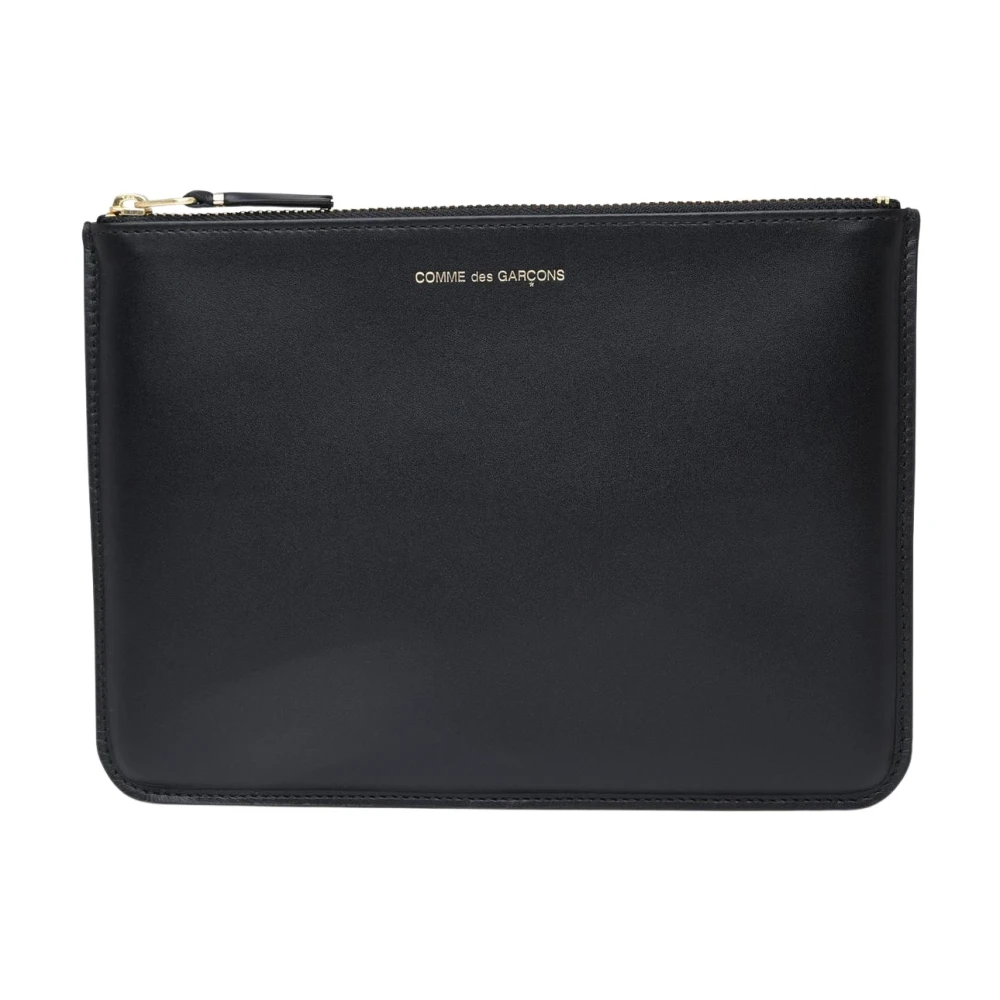 Comme des Garçons Zwarte Leren Clutch Black Dames