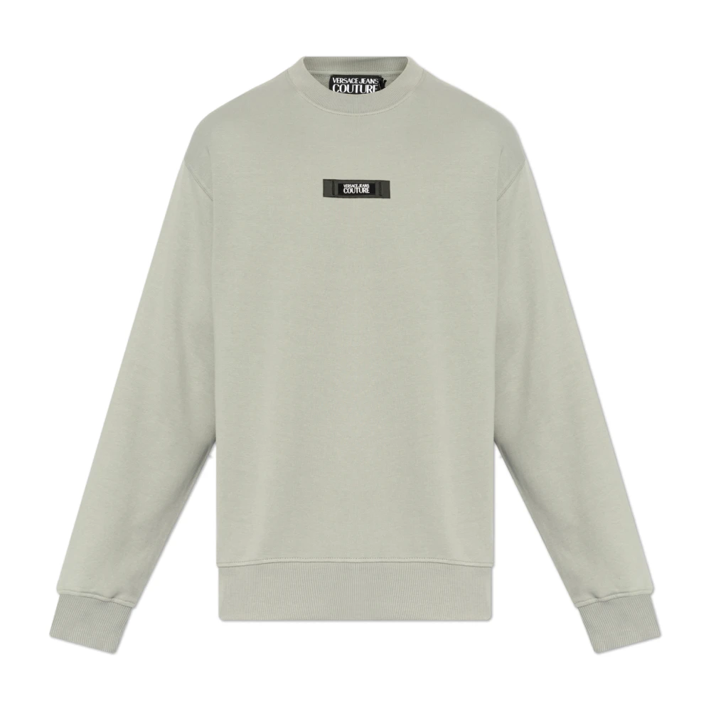 Versace Jeans Couture Sweatshirt med logopatch Gray, Herr