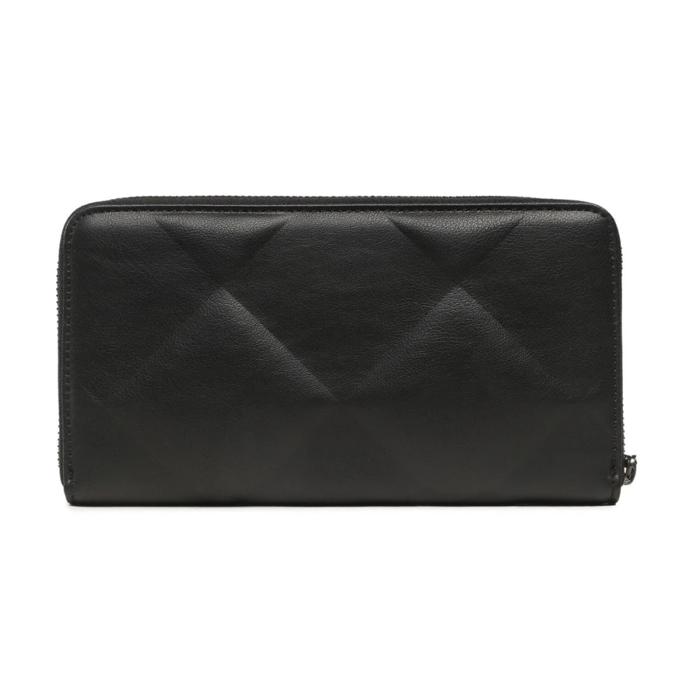Calvin Klein Gewatteerde PU Leren Portemonnee Black Dames