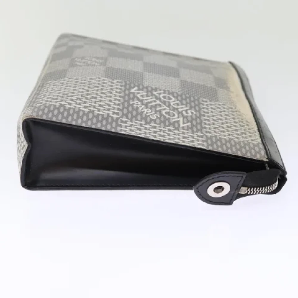 Louis Vuitton Vintage Pre-owned Canvas clutches Gray Dames