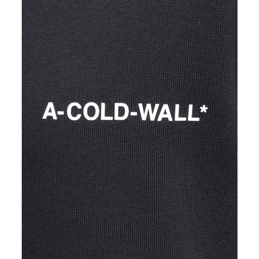 A-Cold-Wall Katoenen T-shirt met Geribbelde Halslijn Black Heren