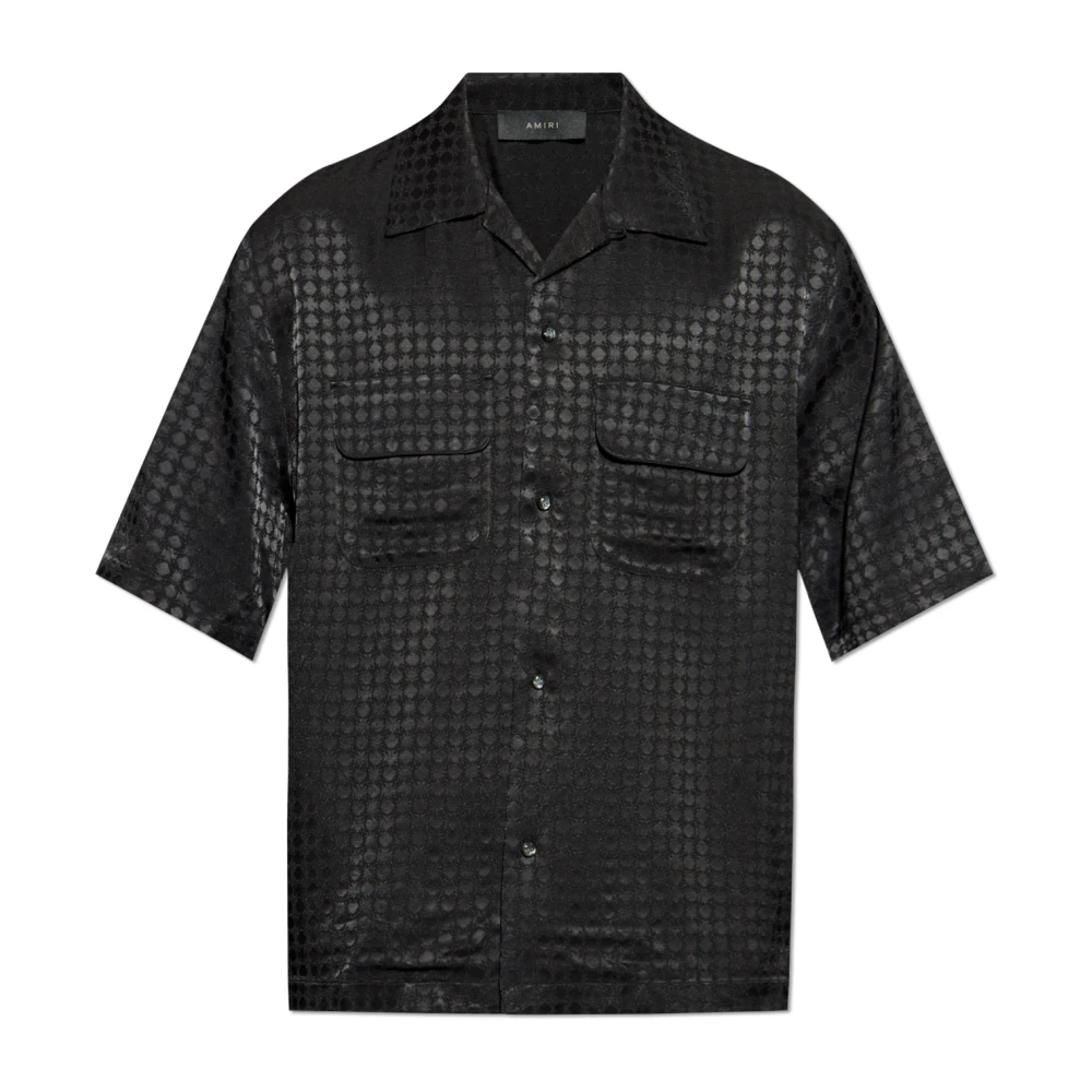 Amiri Men's Black Shirt With Logo - Short Sleeve Shirts - S - Shirts