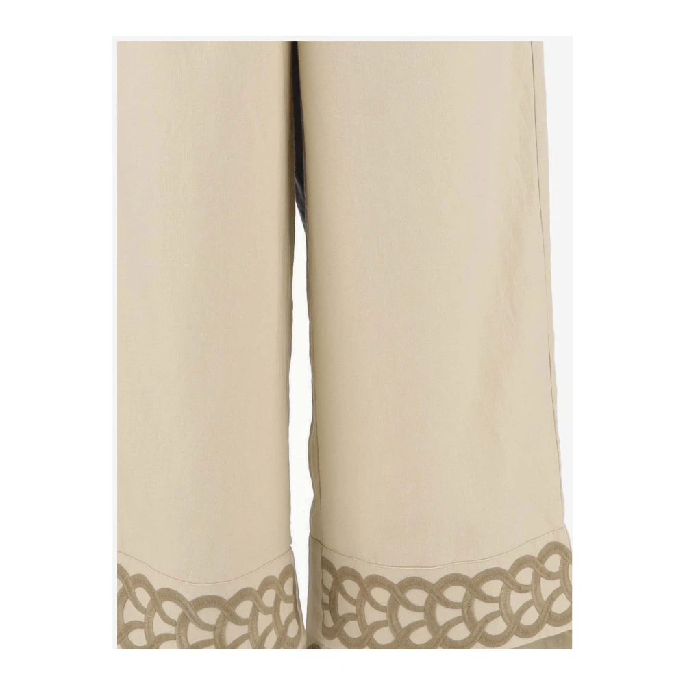 By Malene Birger Linnen broek met borduursel By Herenne Birger Beige Dames
