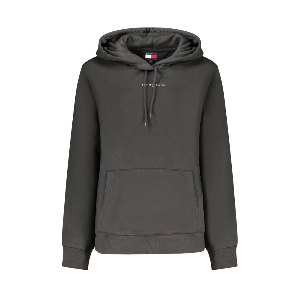 Tommy Hilfiger Women's Black Hoodies, S, Jumper Hoodie Print Logo