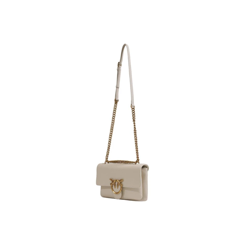 pinko Stijlvolle Leren Handtas White Dames