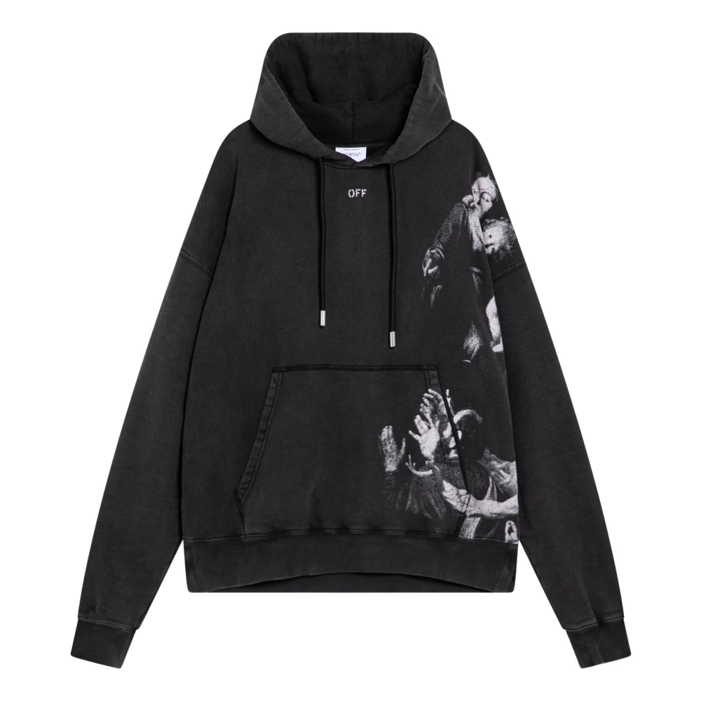 Off White Hoodie Black Heren