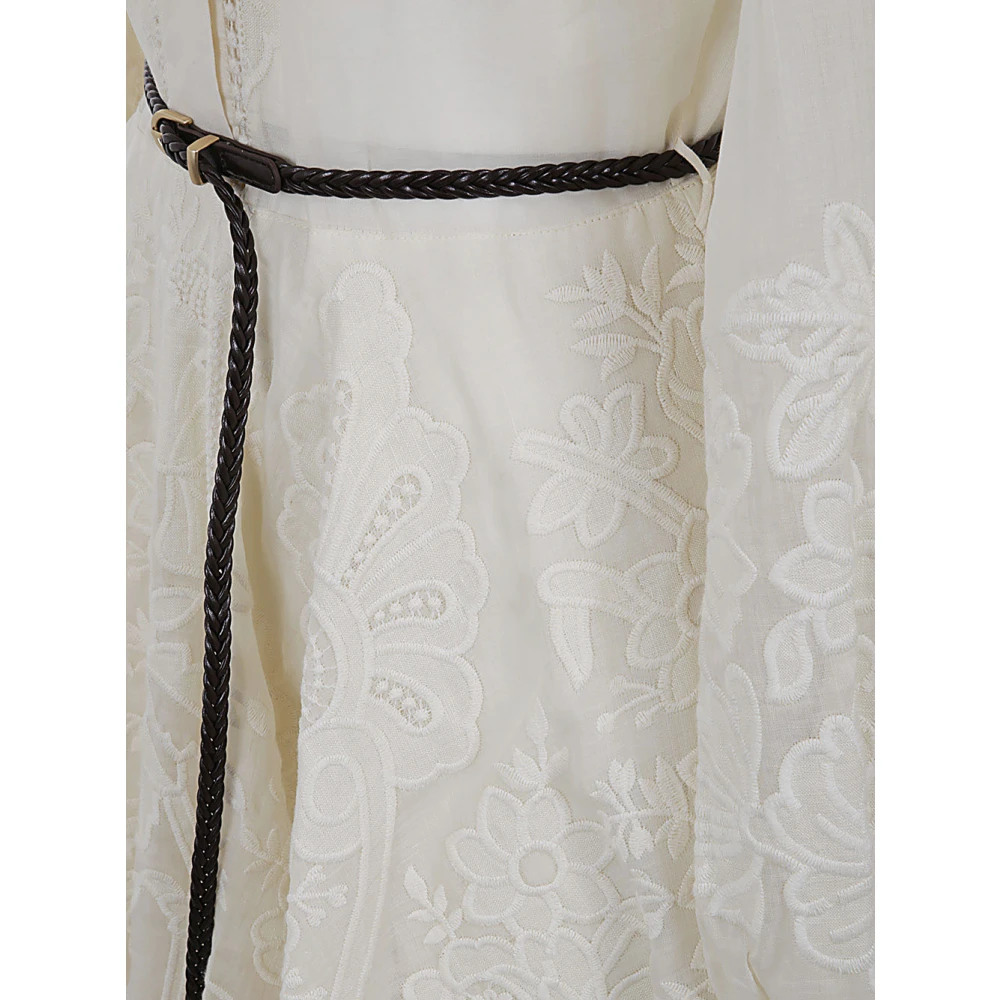 Zimmermann Geborduurde Mini Jurk in Room Beige Dames