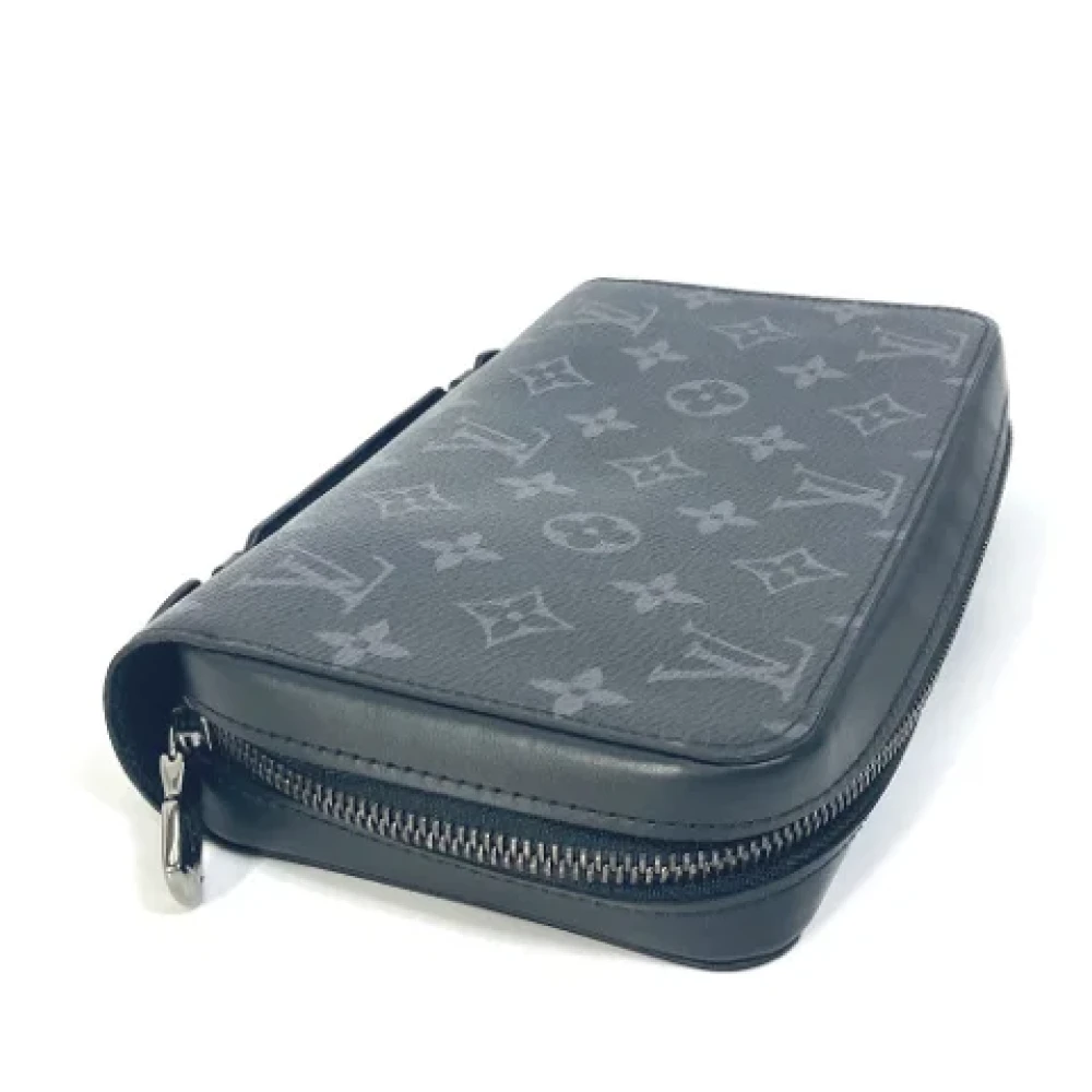 Louis Vuitton Vintage Pre-owned Cotton wallets Black Dames