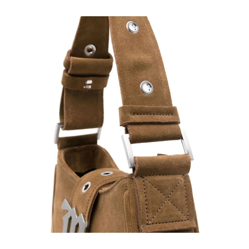 Misbhv Bruin Suède Leren Kleine Tote Tas Brown Dames