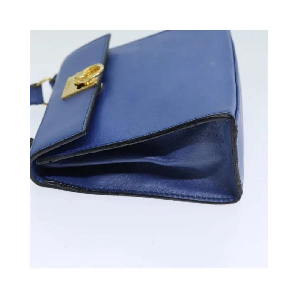Celine Vintage Pre-owned Leather handbags Blue Dames