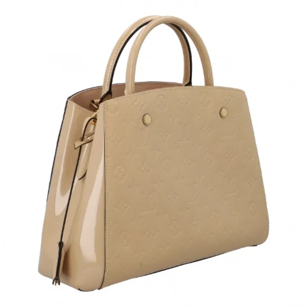 Louis Vuitton Vintage Pre-owned Leather handbags Beige Dames