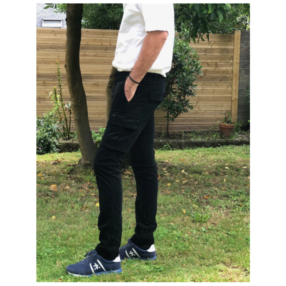 Mason's Cargo Velours Broek Black Heren
