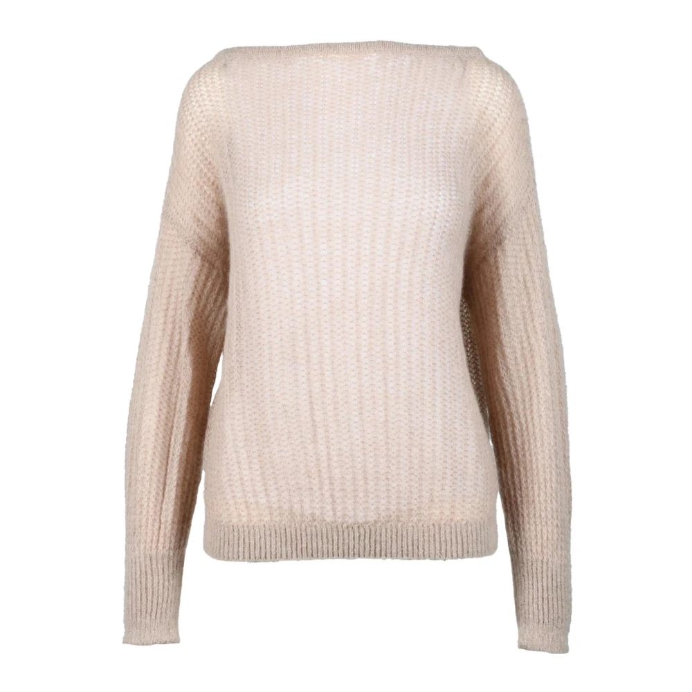 Fabiana Filippi Geperforeerde Gebreide Trui Beige Dames