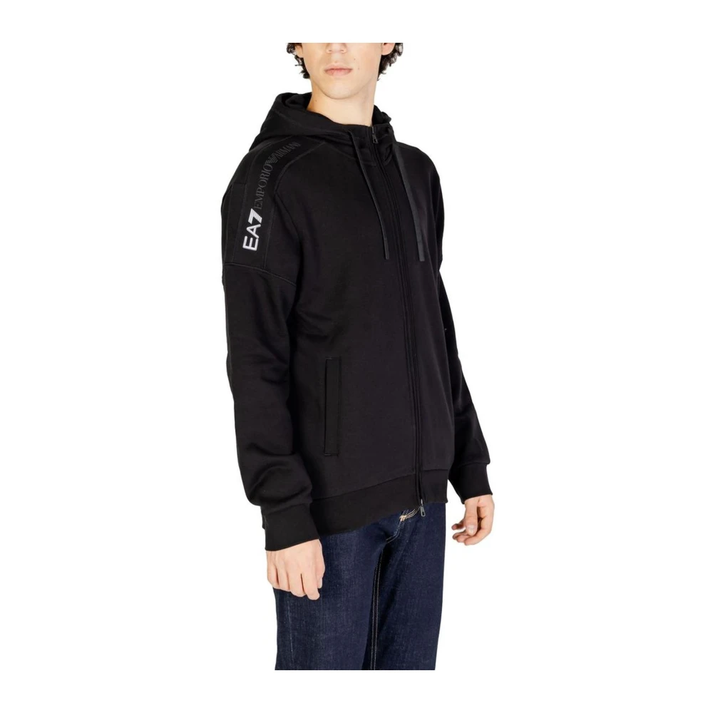 Emporio Armani EA7 Katoenmix Sweater Mannen Collectie Black Heren